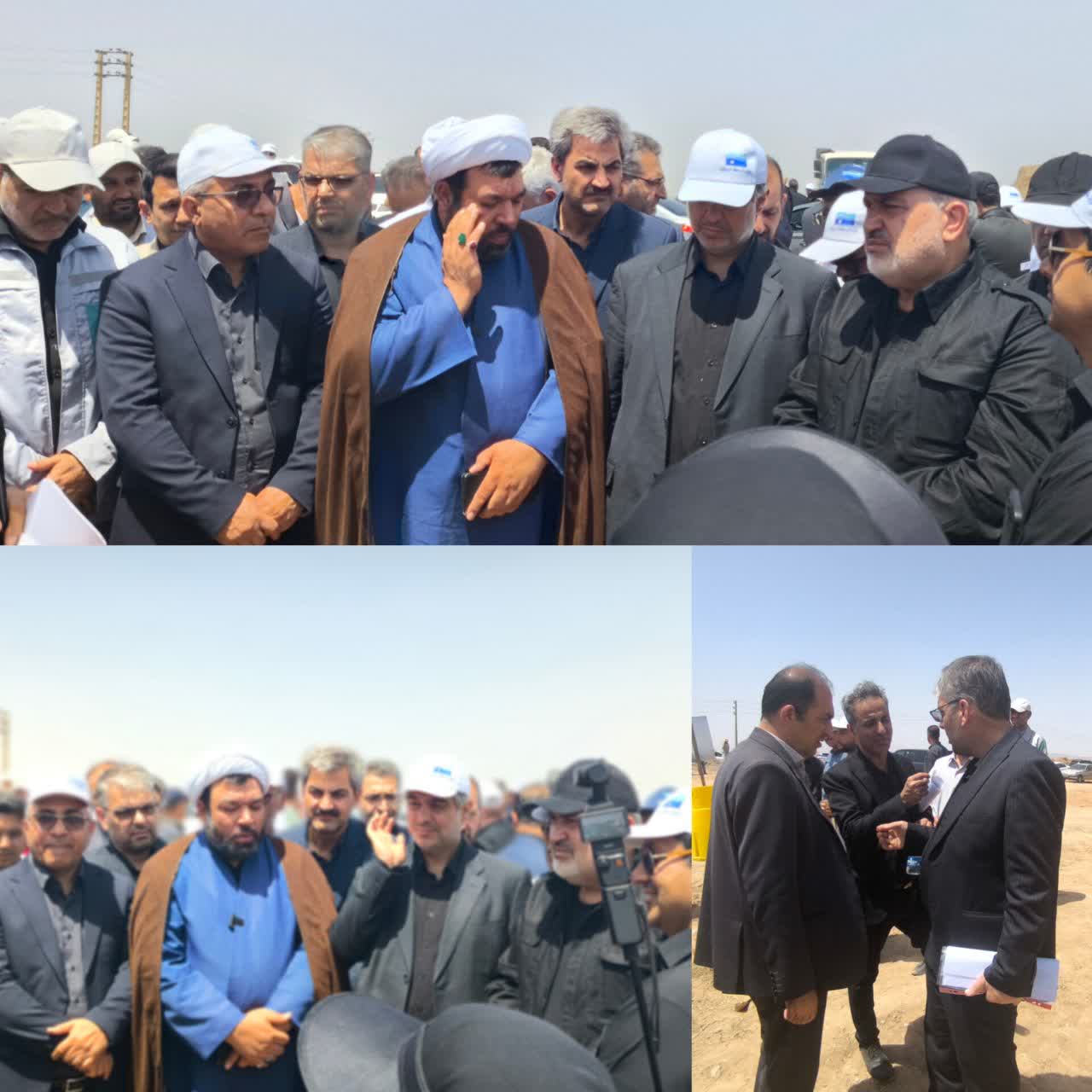 بازدید وزیر نیرو از خط اضطراری انتقال آب به شهر ساوه و روستاهای مسیر از سد کوچری