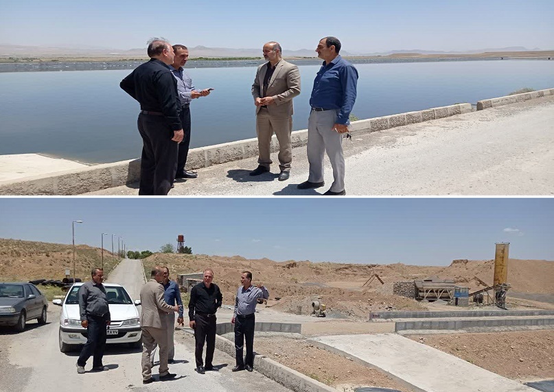 بازدید علی اکبر اسدی معاون هماهنگی امور عمرانی استانداری مرکزی از پروژه تصفیه خانه فاضلاب شهر خمین