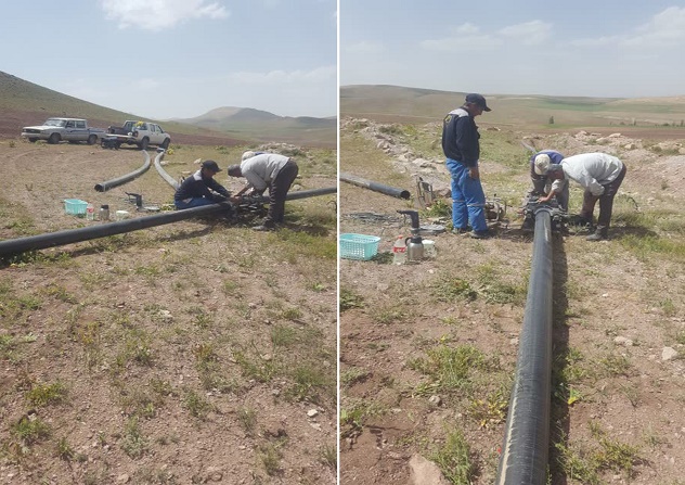 اصلاح و توسعه شبکه توزیع و خطوط انتقال آب روستاهای زرندیه با کمک دهیاری ها و خیرین