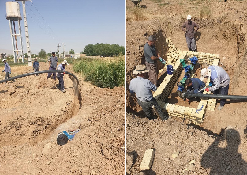 پایان عملیات تجهیز و راه اندازی چاه روستای قلعه دیزیجان در شهرستان شازند