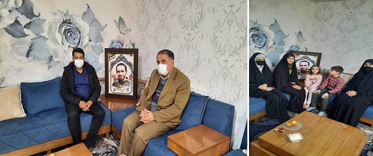 دیدار قائم مقام مدیرعامل  و سرپرست دفتر حراست شرکت آب و فاضلاب استان مرکزی با خانواده شهید سعید مجیدی