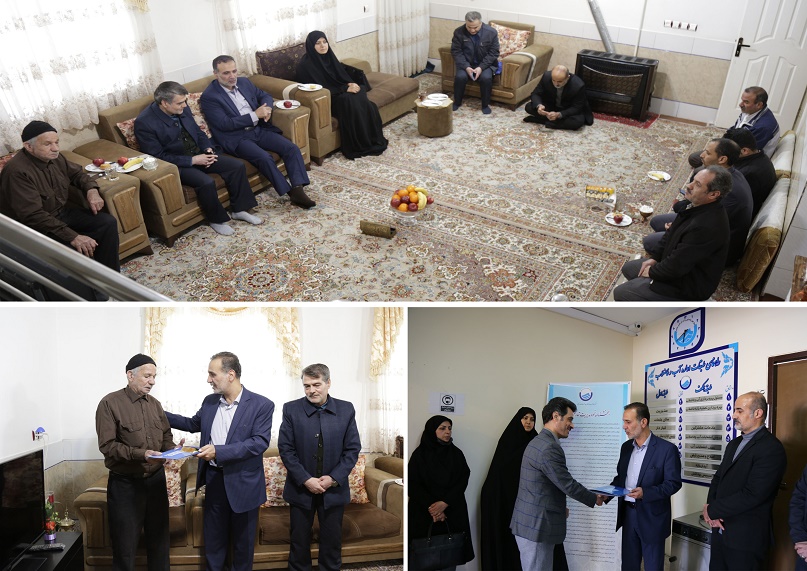 دیدار مدیرعامل شرکت آب و فاضلاب استان مرکزی با دو خانواده شهید در شهرستان خمین