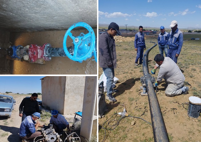 با نوسازی تاسیسات آبرسانی ، مشکل کم آبی روستای مخلص آباد فراهان مرتفع شد
