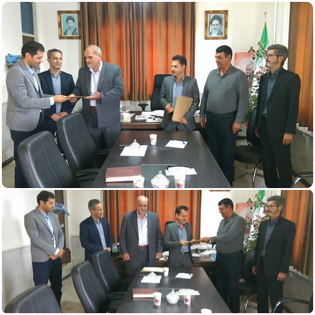 مراسم تودیع و معارفه سرپرست اداره آب و فاضلاب نوبران برگزار شد
