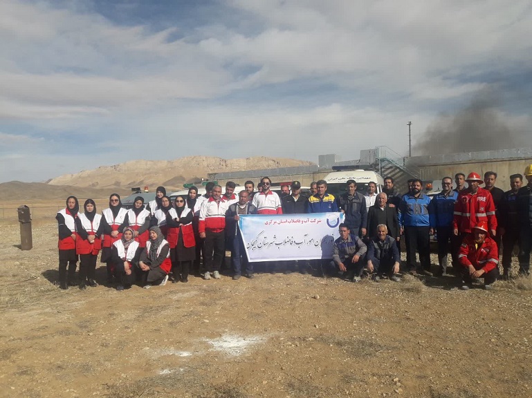 حضور موفق امور آب و فاضلاب شهرستان کمیجان در مانور مدیریت بحران این شهرستان