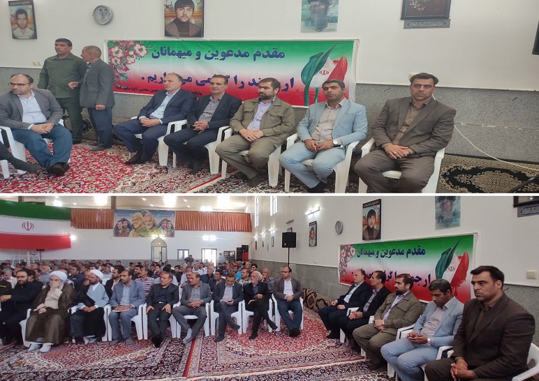 حضور مدیر عامل شرکت آب و فاضلاب استان به معاون هماهنگی امور عمرانی استانداری مرکزی و فرماندار فراهان در مراسم یادواره شهدای روستای ونک فراهان
